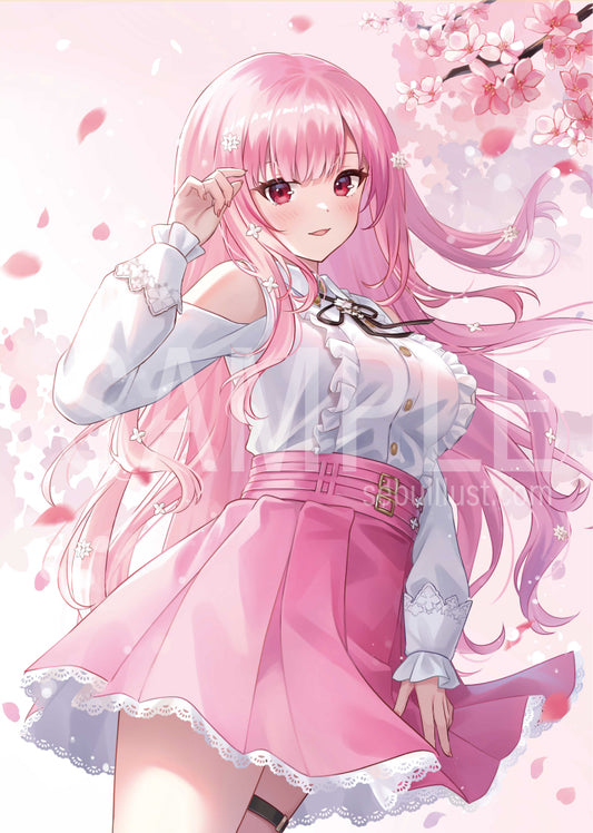 Print - Mori Calliope (Valentine Outfit)